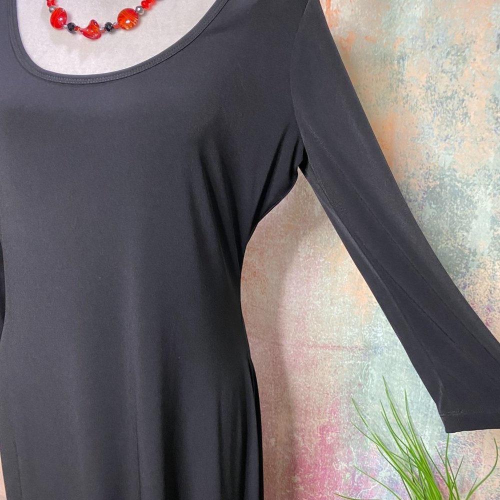 Rare Find 📌Calvin Klein Asymmetrical Dress with Wide Fringes - Picture 5 of 16